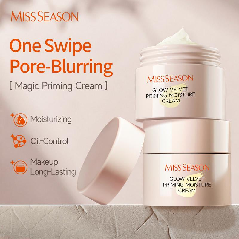 MISS SEASON Glow Velvet Priming Moisture Cream - Pore Blurring & Makeup Gripping Primer